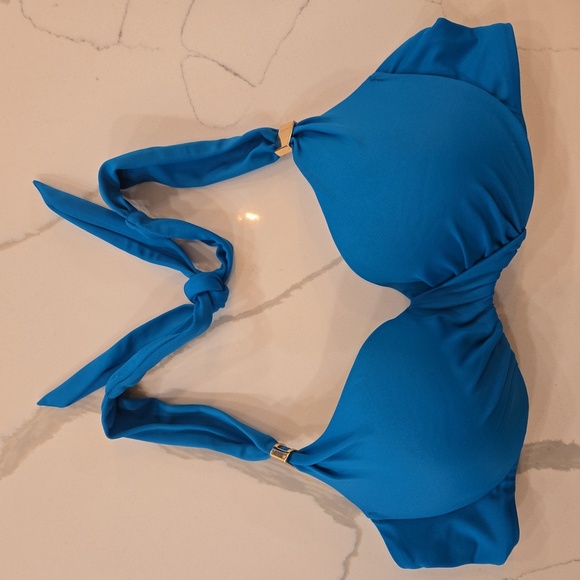 Victoria's Secret The Forever Hipster Two Piece Bikini Blue Green Size 34A - Picture 4 of 8